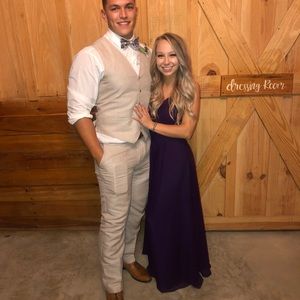 PLUM PURPLE BRIDESMAID DRESS